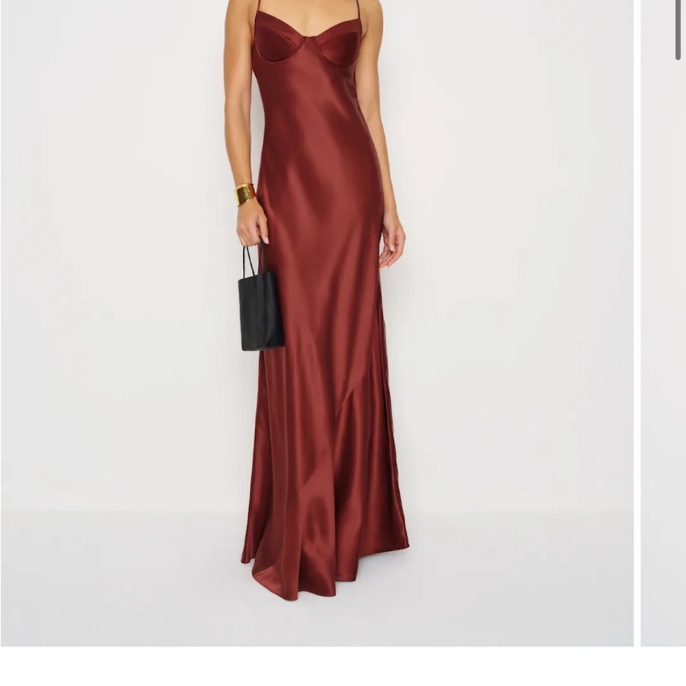 Reformation Neva Silk Dress (Size 2, Romance Red)